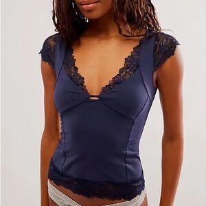 mauve free people lace better not cami